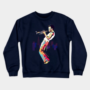 jazzman with horn wpap pop art Crewneck Sweatshirt